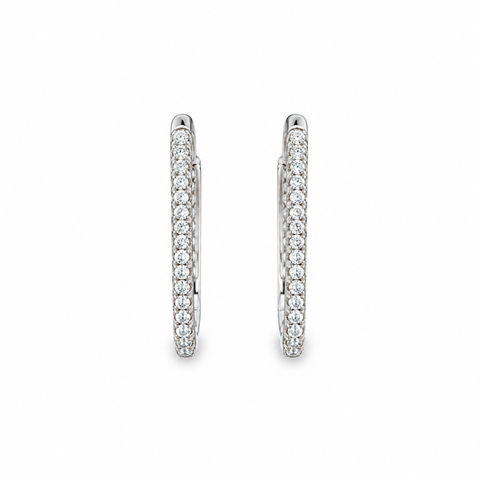 18Kt Diamond Paperclip Earrings