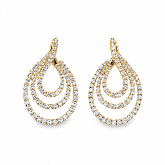 18Kt Diamond Wrap Earrings