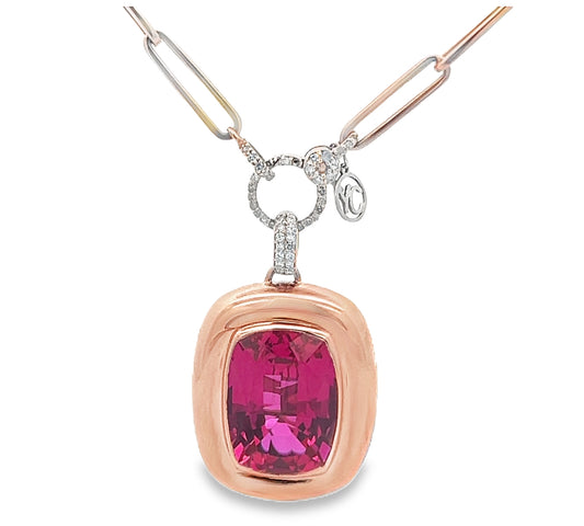 Pink Tourmaline Pendant