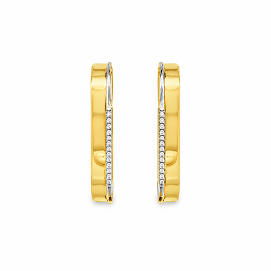 18Kt Diamond Paperclip Earrings