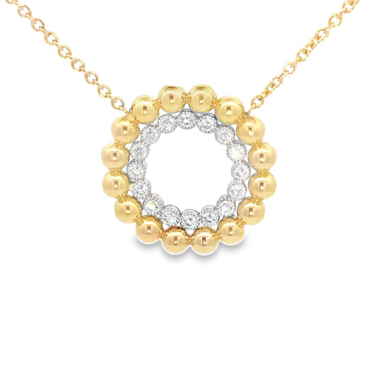 Caviar Beaded & Diamond Necklace