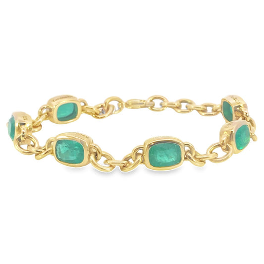 Bezeled Emerald Bracelet