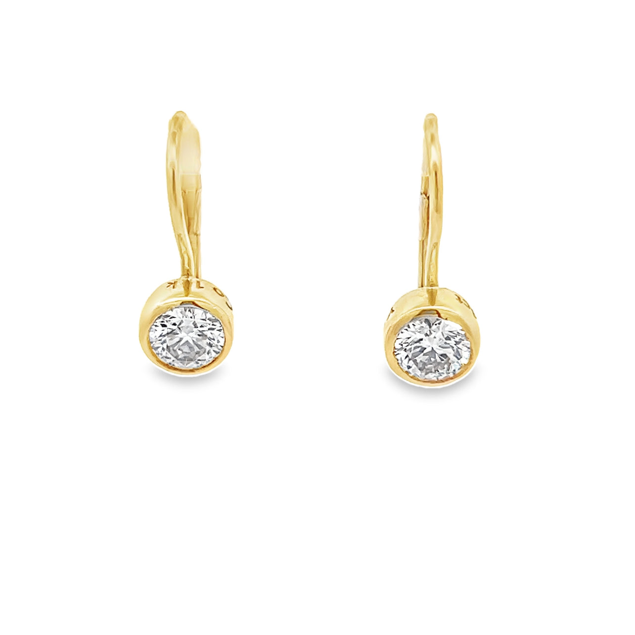 Diamond Bezeled Earrings