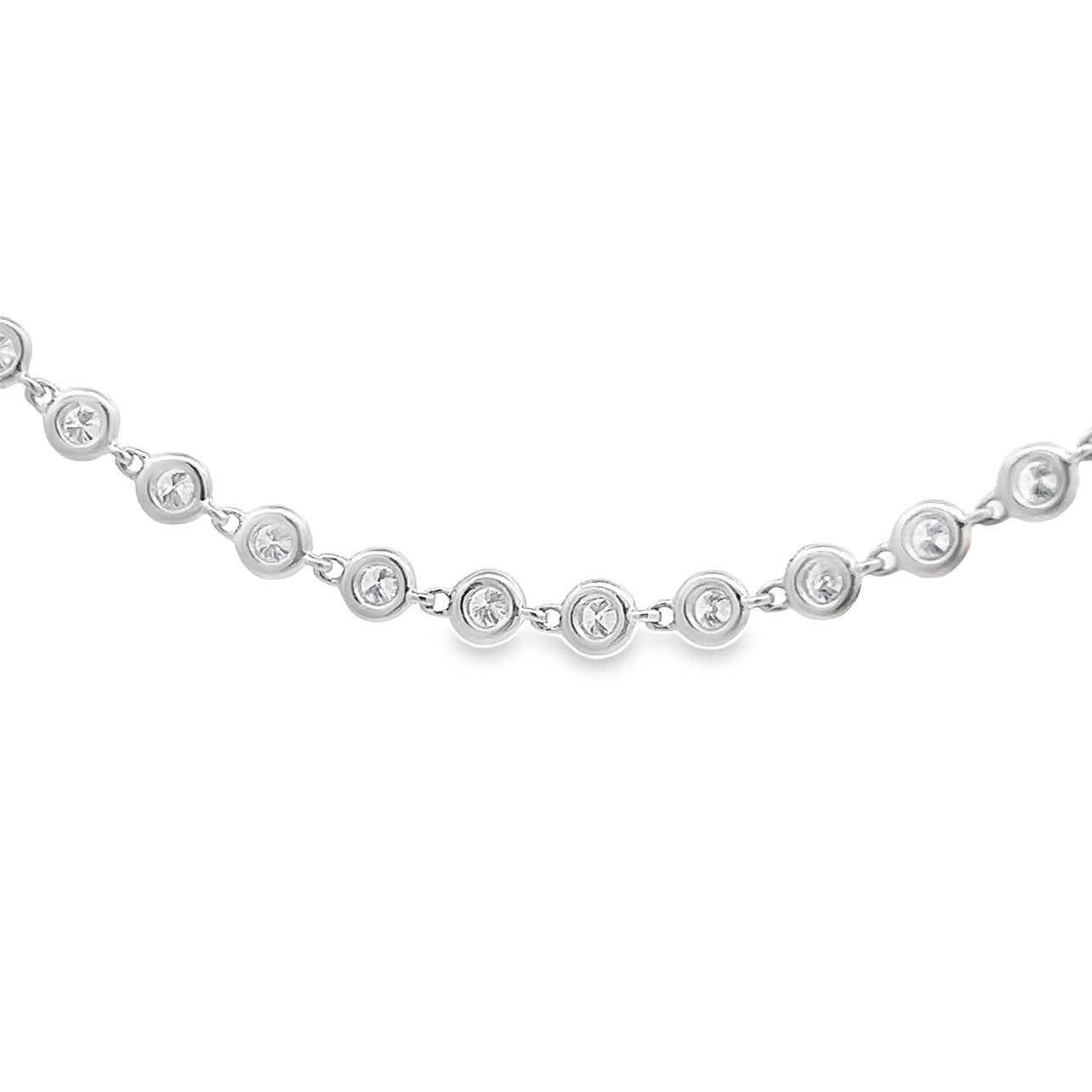 Bezeled Diamond Necklace