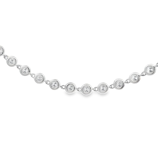 Bezeled Diamond Necklace