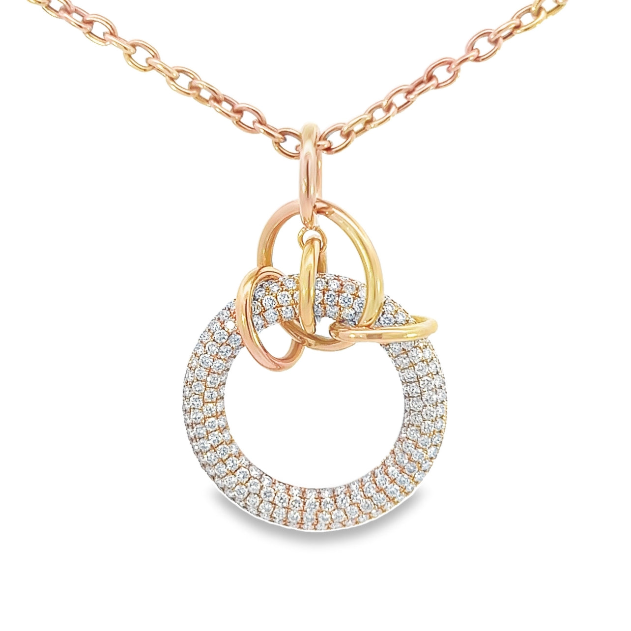 Rose Gold Open Disc Necklace