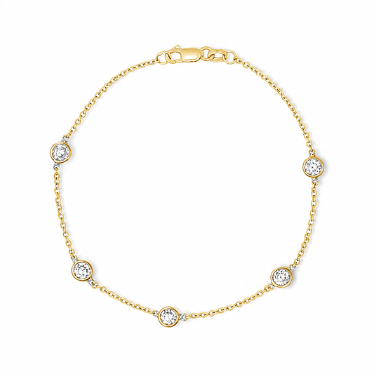 14Kt Diamonds By The Yard Bracelet