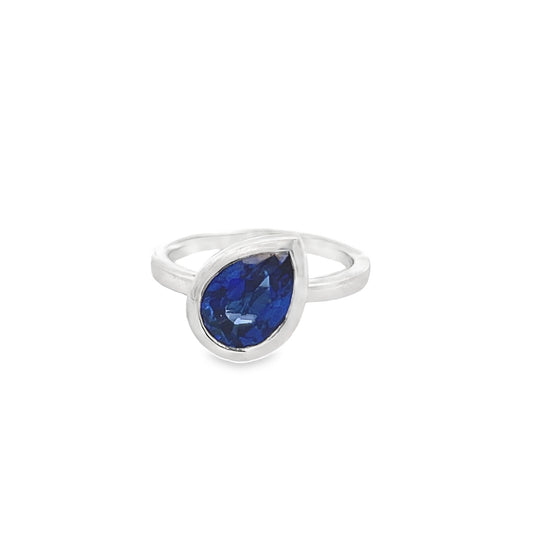 Sapphire Teardrop Ring