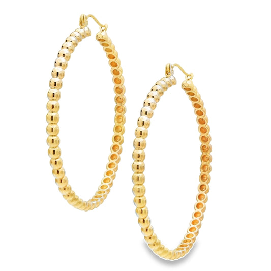 Caviar Bead Hoop Earrings