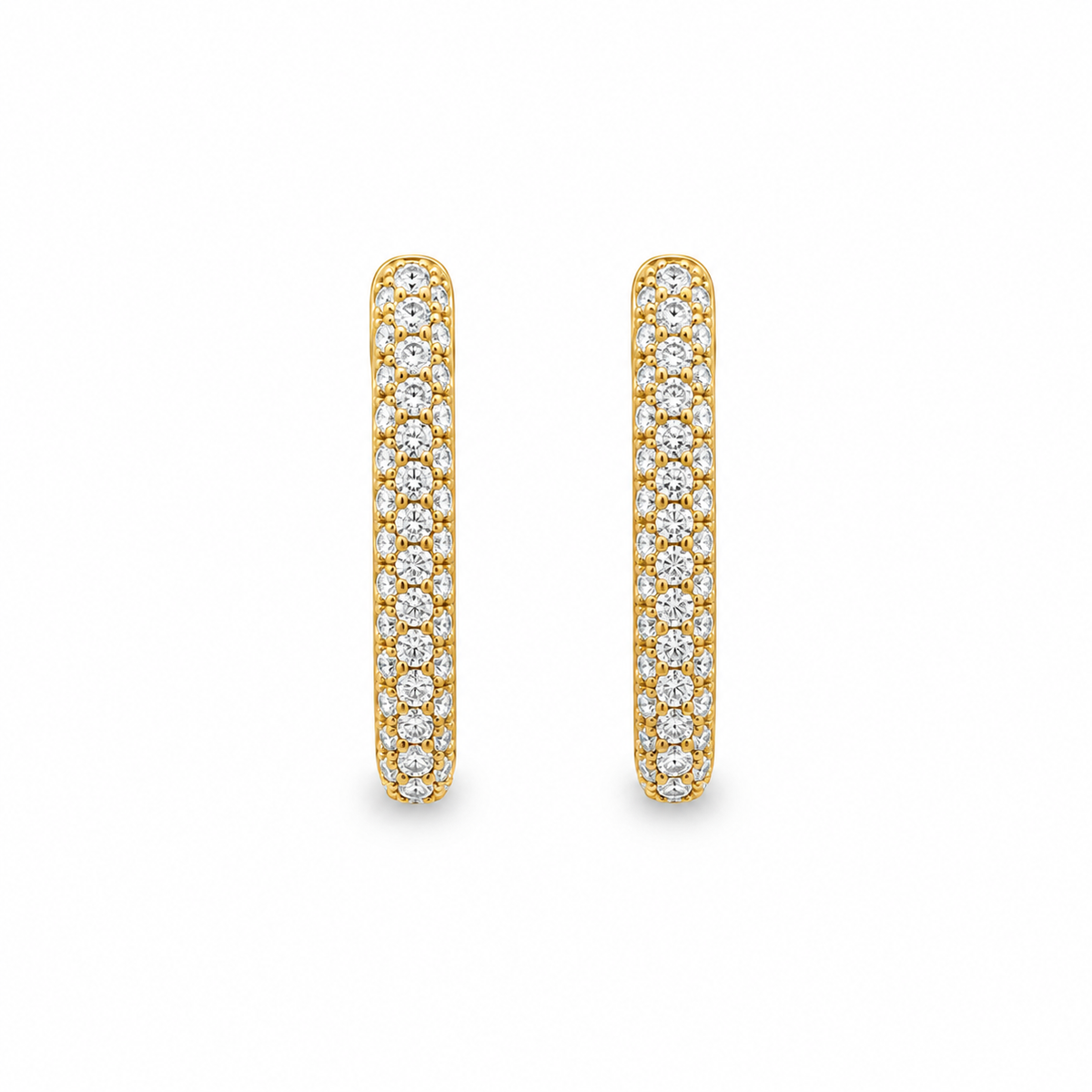 18Kt Diamond Paperclip Earrings