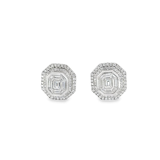 Diamond Halo Earrings