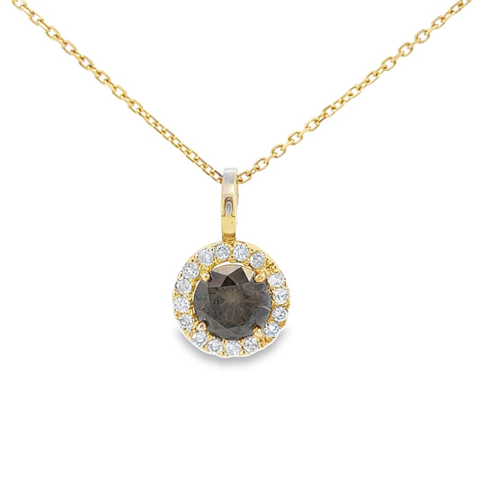 Cognac Diamond Pendant