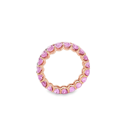 Pink Sapphire Eternity Band