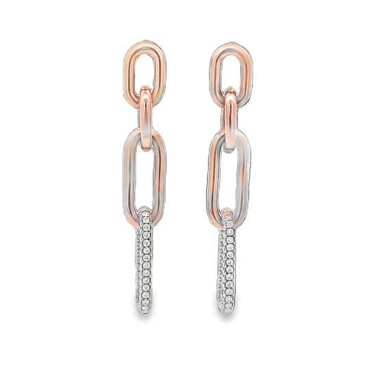 Rose Gold Paperclip Earrings