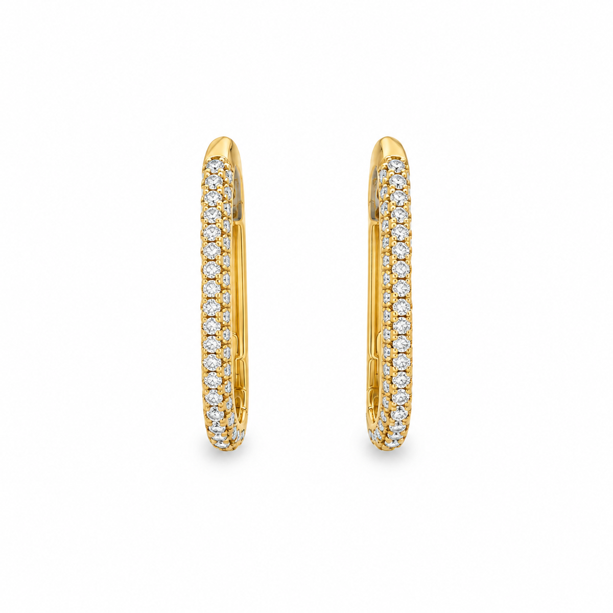 18Kt Diamond Paperclip Earrings
