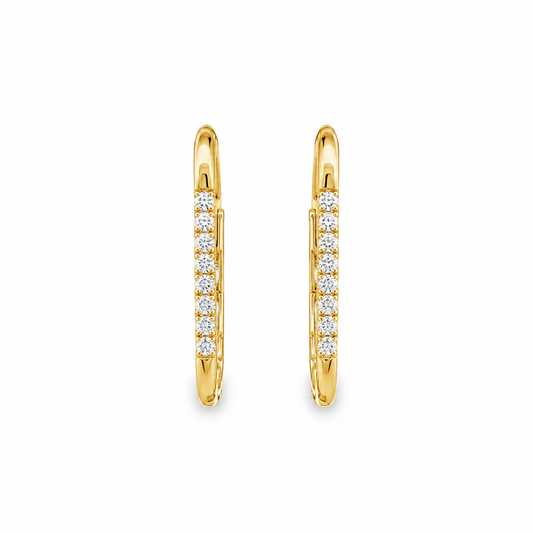 18Kt Diamond Paperclip Earrings