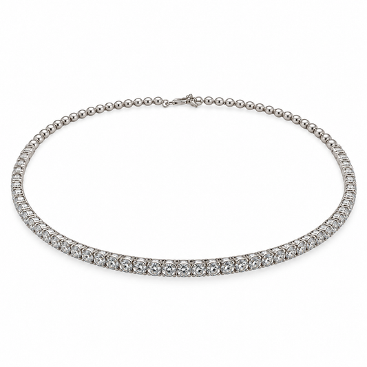 18Kt Caviar Bead Diamond Choker Necklace