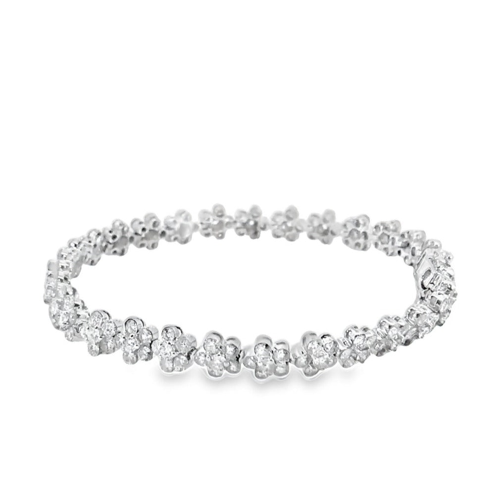 Diamond Flower Bracelet