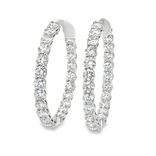 Large Diamond Hoop Earrings