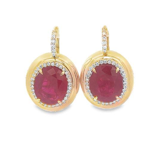 Bubble Ruby Earrings