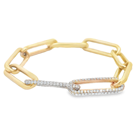 2 Diamond Paperclip Bracelet