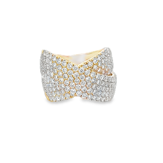 Diamond-Encrusted Gold Ring