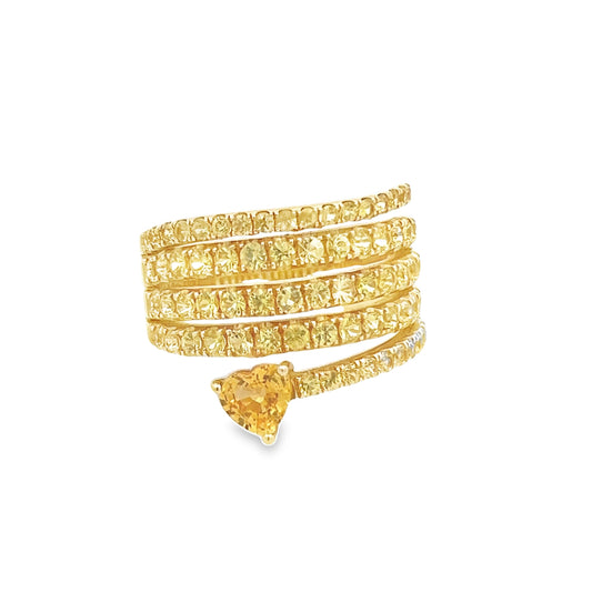 Golden Wrap Heart Ring