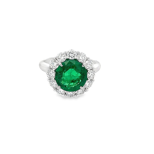 Emerald and Diamond Ring