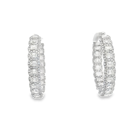 Elegant Diamond Hoops