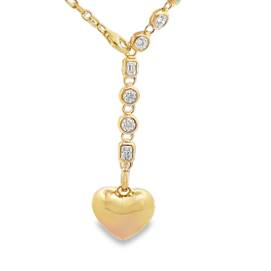 Gold Heart Pendant Necklace