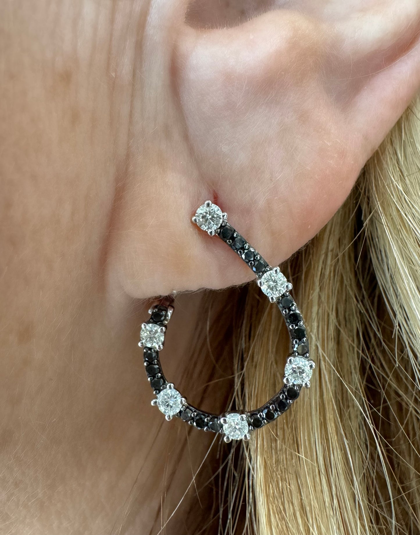 Black Diamond Wrap Earrings