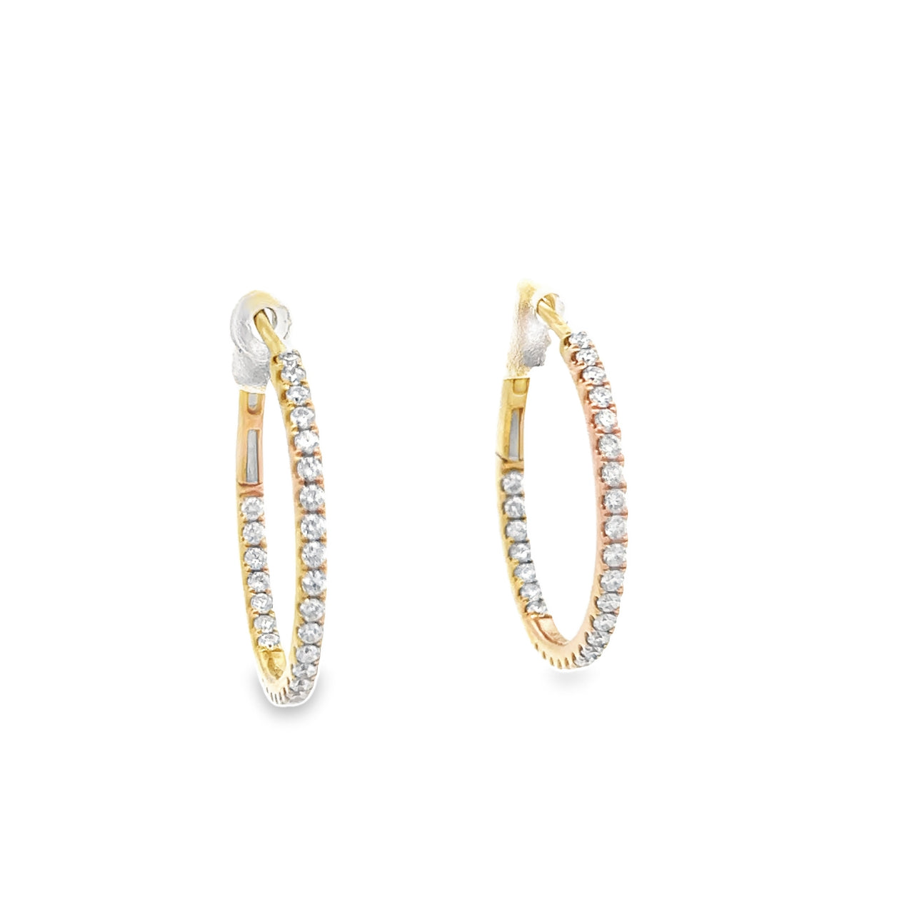 Yellow Gold Inside Out Hoop Earrings