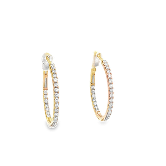 Yellow Gold Inside Out Hoops