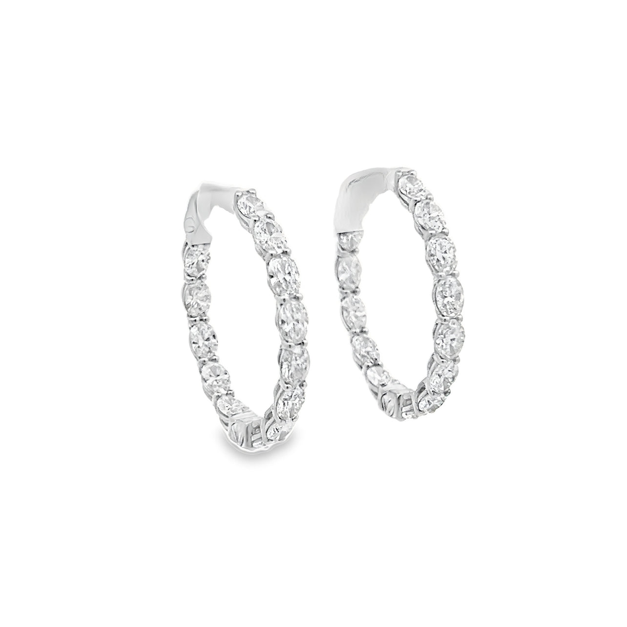 Marquise Diamond Hoops