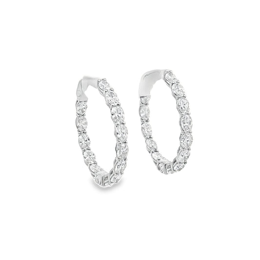 Marquise Diamond Hoops