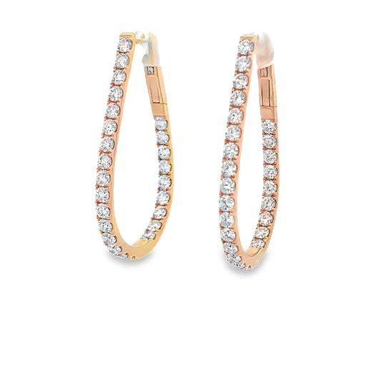 Elegant Diamond Hoop Earrings