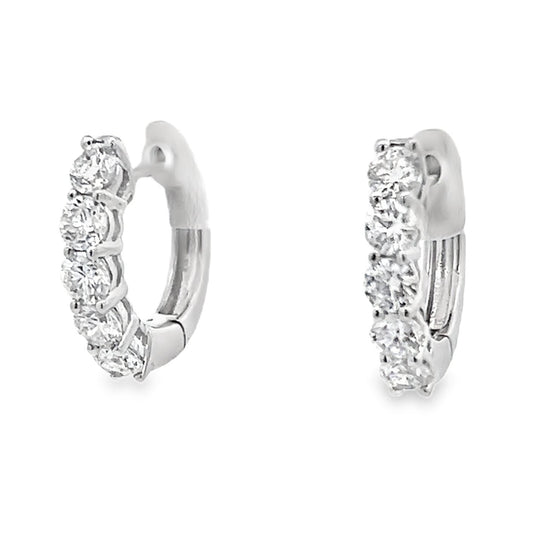 Elegant Diamond Hoop Earrings