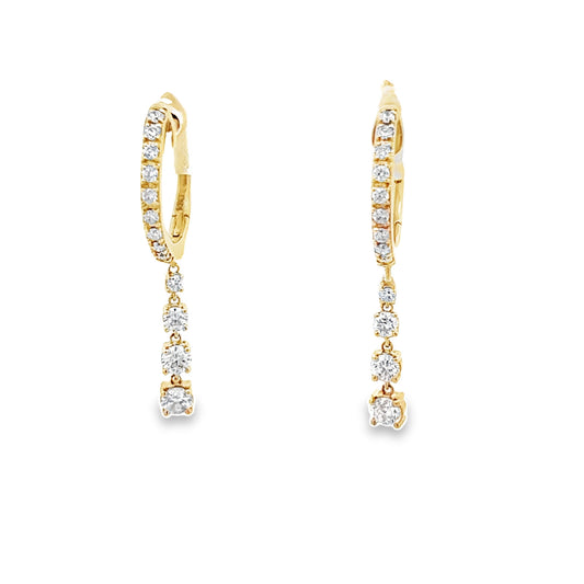 4 Diamond Drop Earring