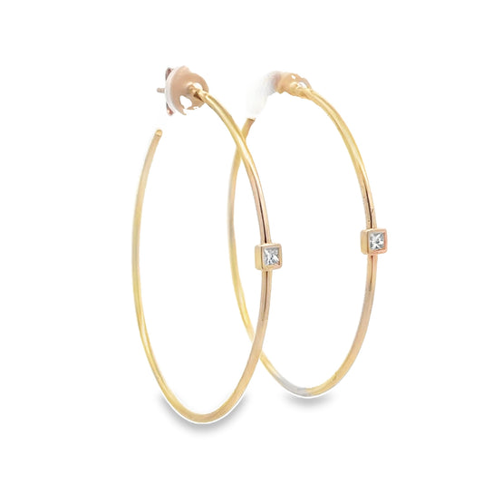 Large Princess Hoop Earrings