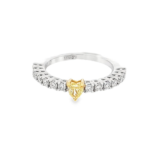 Yellow Pear Diamond Ring