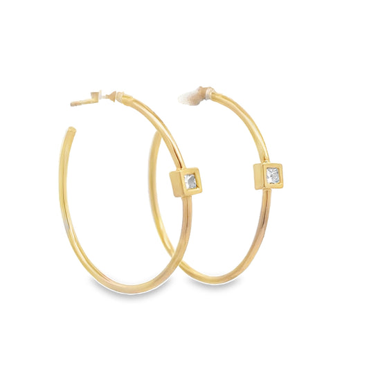 Medium Princess Hoop Earrings