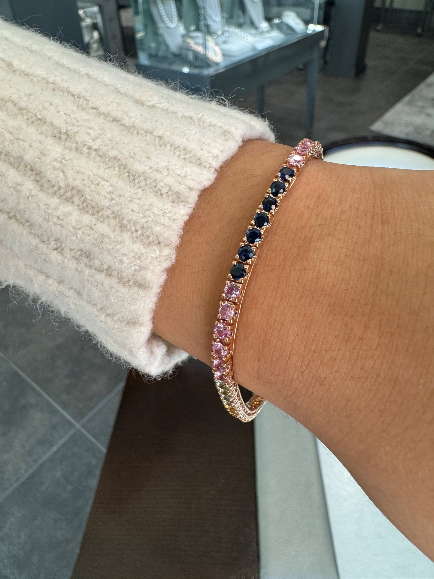 Rose Gold Rainbow Bracelet