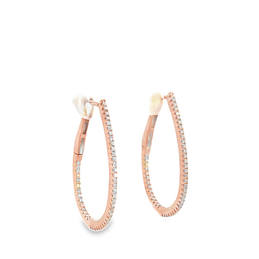 Rose Gold Inside Out Hoops