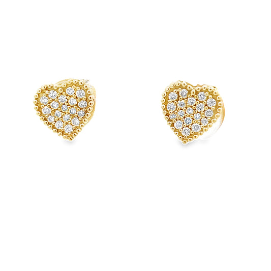 Heart Shape Diamond Earrings