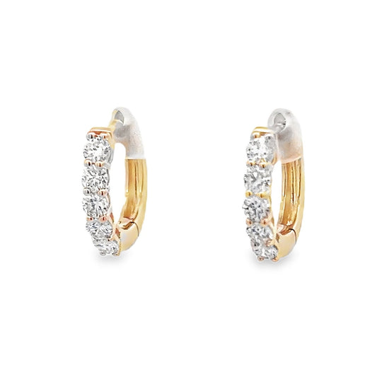 Elegant Diamond Hoop Earrings