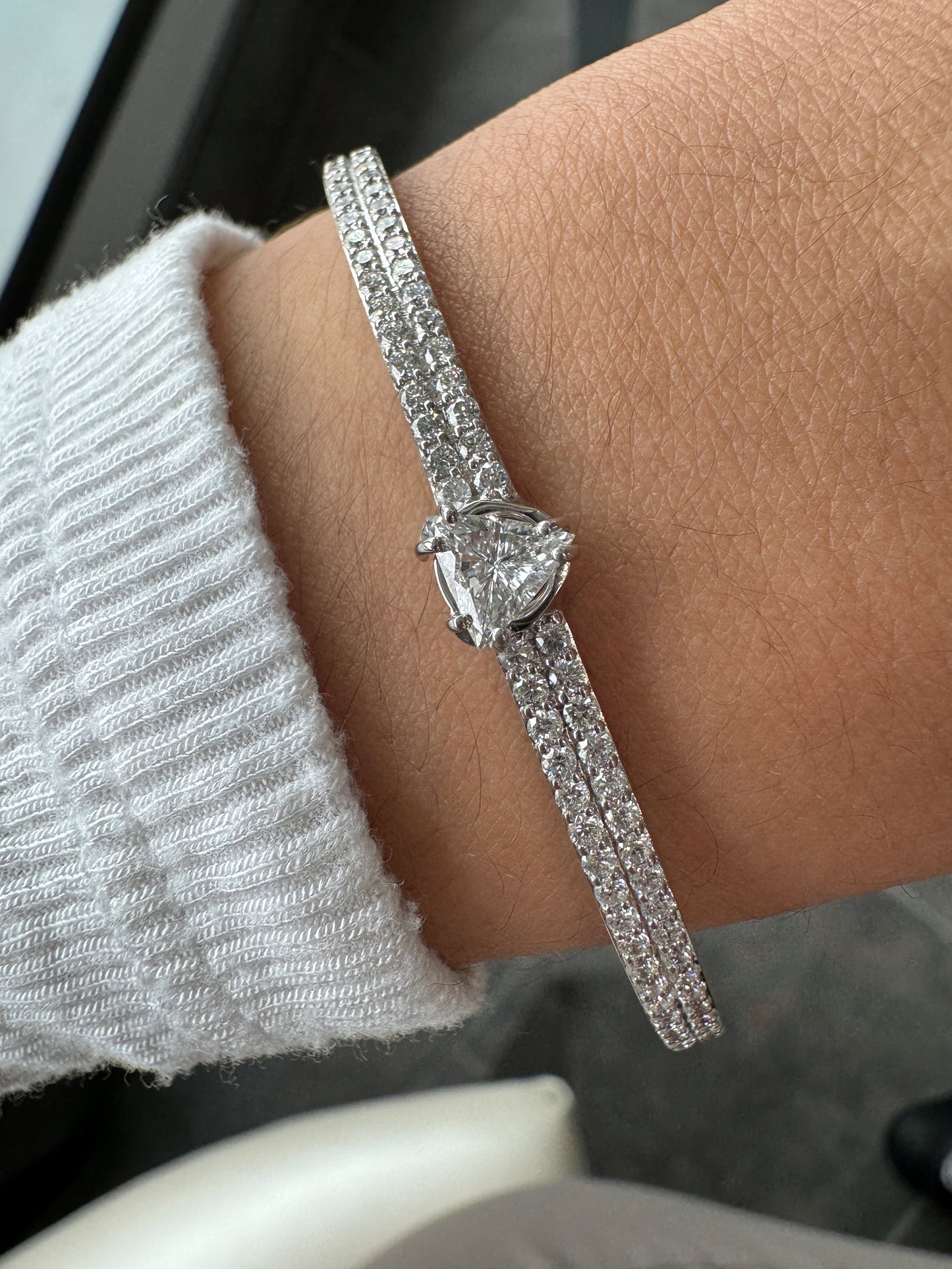 Trillion Cut Diamond Bracelet