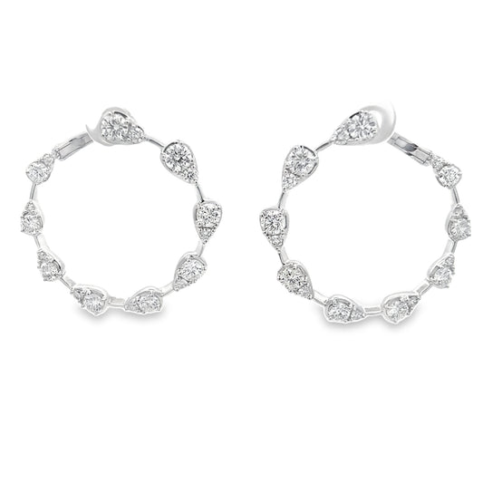 Round Diamond Wrap Earrings