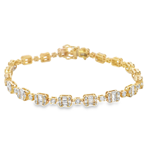 Yellow Gold Illusion Bracelet