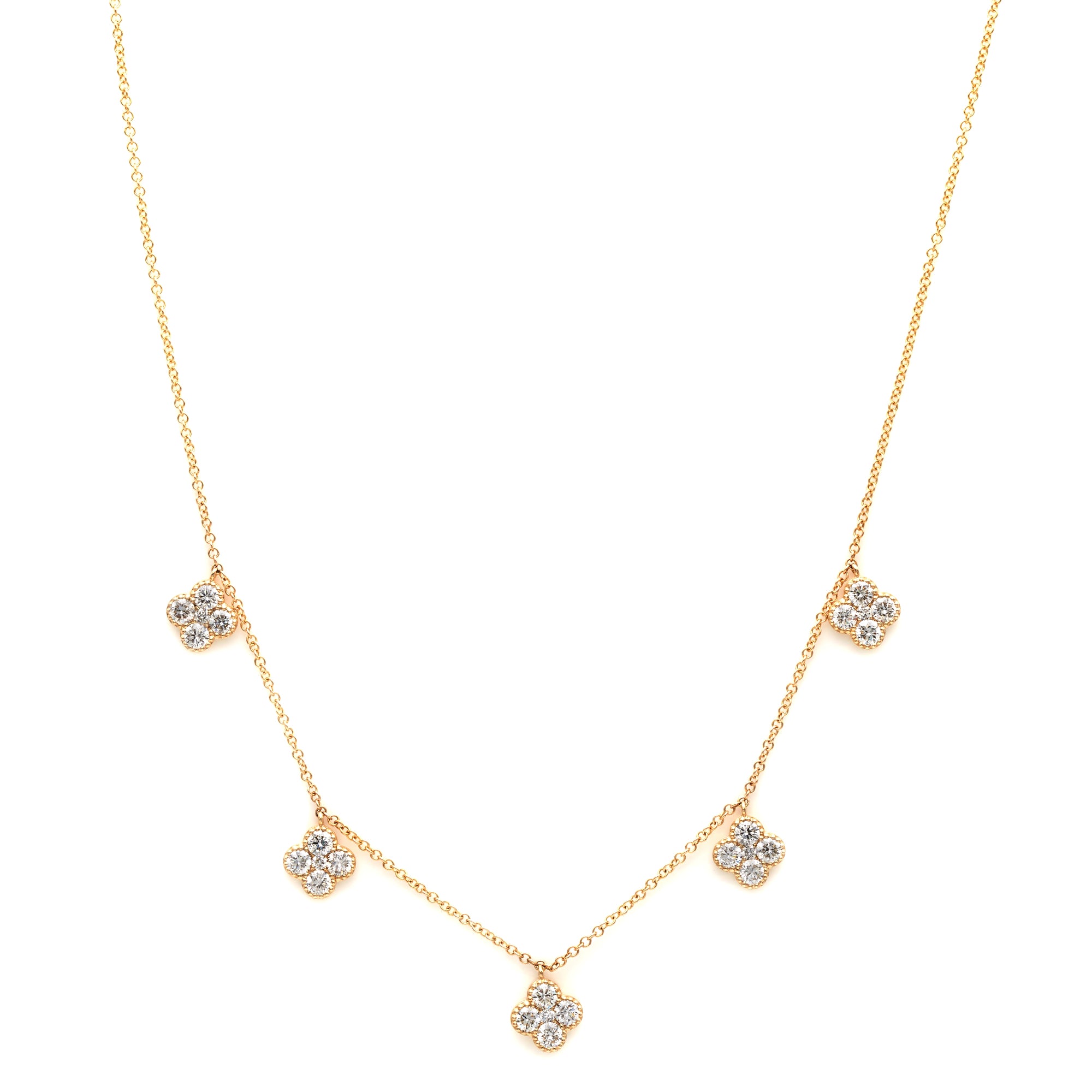 Drop Layering Five Diamond Drop Layering Necklace – Yanina-Co Jewelry