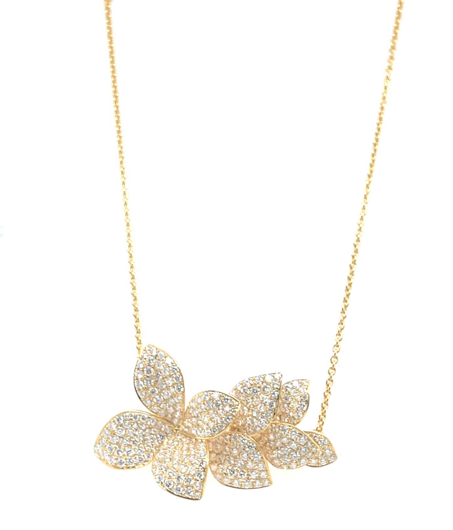 Lily Leaves Diamond Necklace